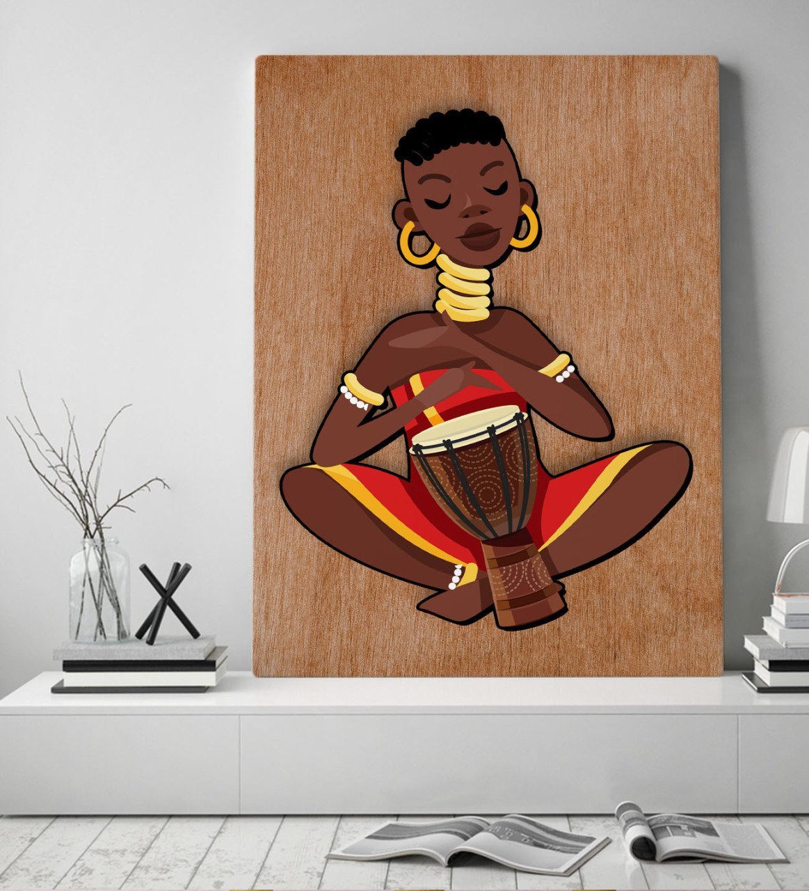 BK Home African Woman Tasarımlı Kanvas Tablo 50x70cm-4