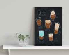 BK Home Coffee Tasarımlı Kanvas Tablo 30x50cm-20