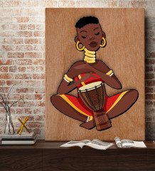 BK Home African Woman Tasarımlı Kanvas Tablo 70x100cm-4