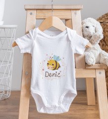 BK Kids Kişiye Özel Fotoğraflı Bebek Yastık ve Bebek Body Zıbın Hediye Seti - Model 27
