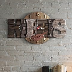 Kişiye Özel Kıbrıs Tasarımlı Ahşap Duvar Saati - 4