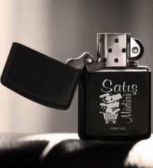 Kişiye Özel Mesleki Satış Müdürü Benzinli Siyah Metal Çakmak
