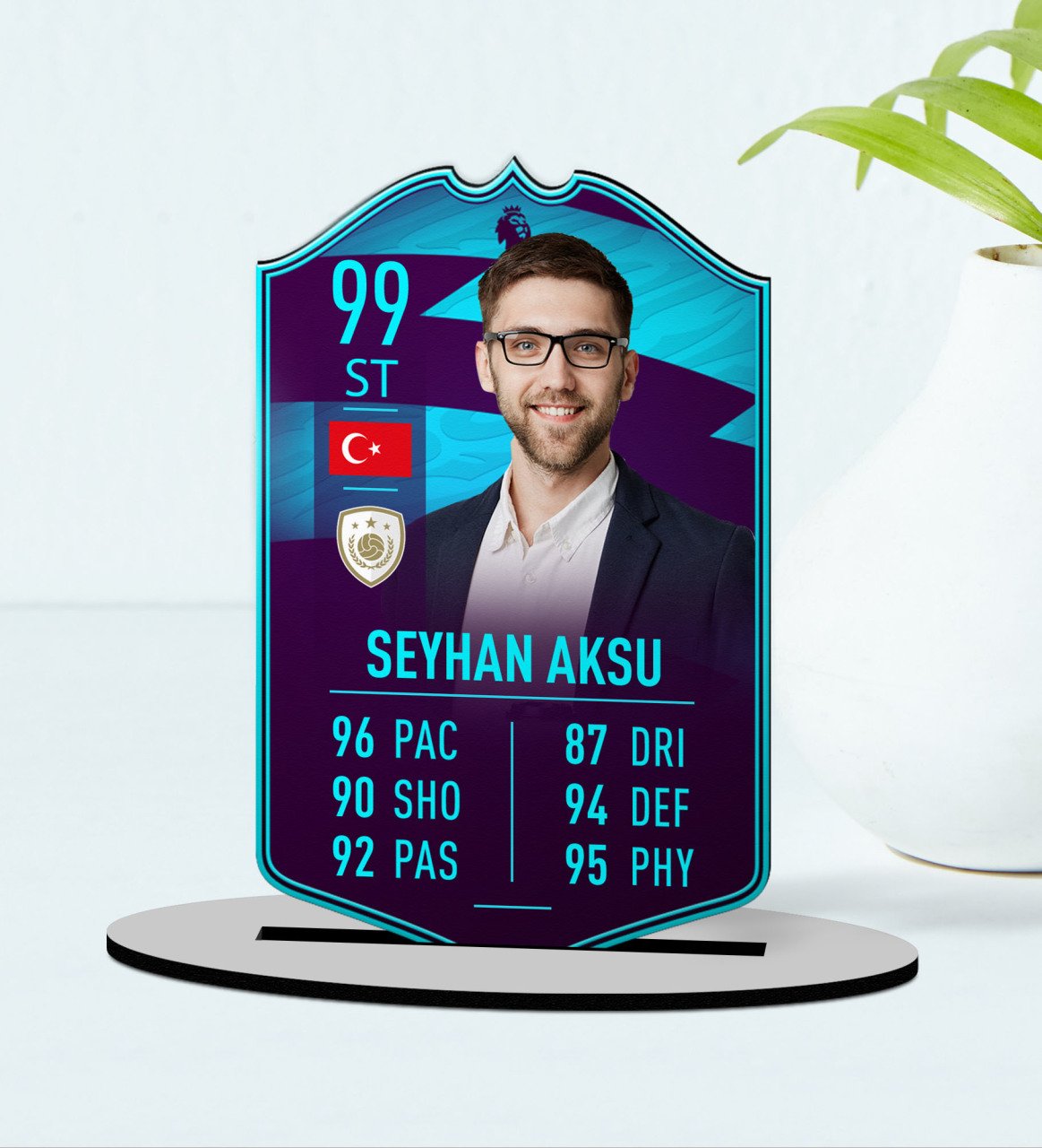 Kişiye Özel Ahşap Biblo Futbolcu Kartı-6
