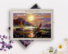 BK Home Yağlıboya Tasarımlı 1000 Parça Profesyonel Puzzle-20