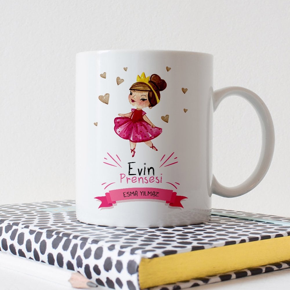 Kişiye Özel Evin Prensesi Beyaz Kupa Bardak - 2