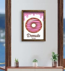 BK Gift Cafe & Bar & Restaurant Konseptli Doğal Masif Ahşap Çerçeveli Tablo-22