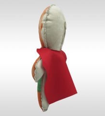 BK Gift Kişiye Özel Fotoğraflı Pelerinli Kadın Süper Kahraman Bebek Yastık