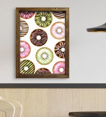 BK Gift Cafe & Bar & Restaurant Konseptli Doğal Masif Ahşap Çerçeveli Tablo-23