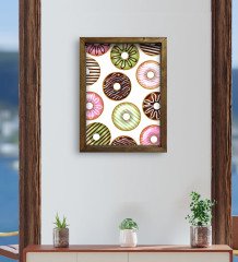 BK Gift Cafe & Bar & Restaurant Konseptli Doğal Masif Ahşap Çerçeveli Tablo-23