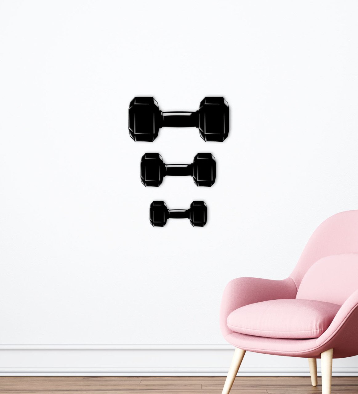 BK Home GYM Tasarımlı Ahşap Duvar Süsü-39