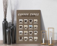 BK Home Coffee Tasarımlı Kanvas Tablo 50x70cm-22