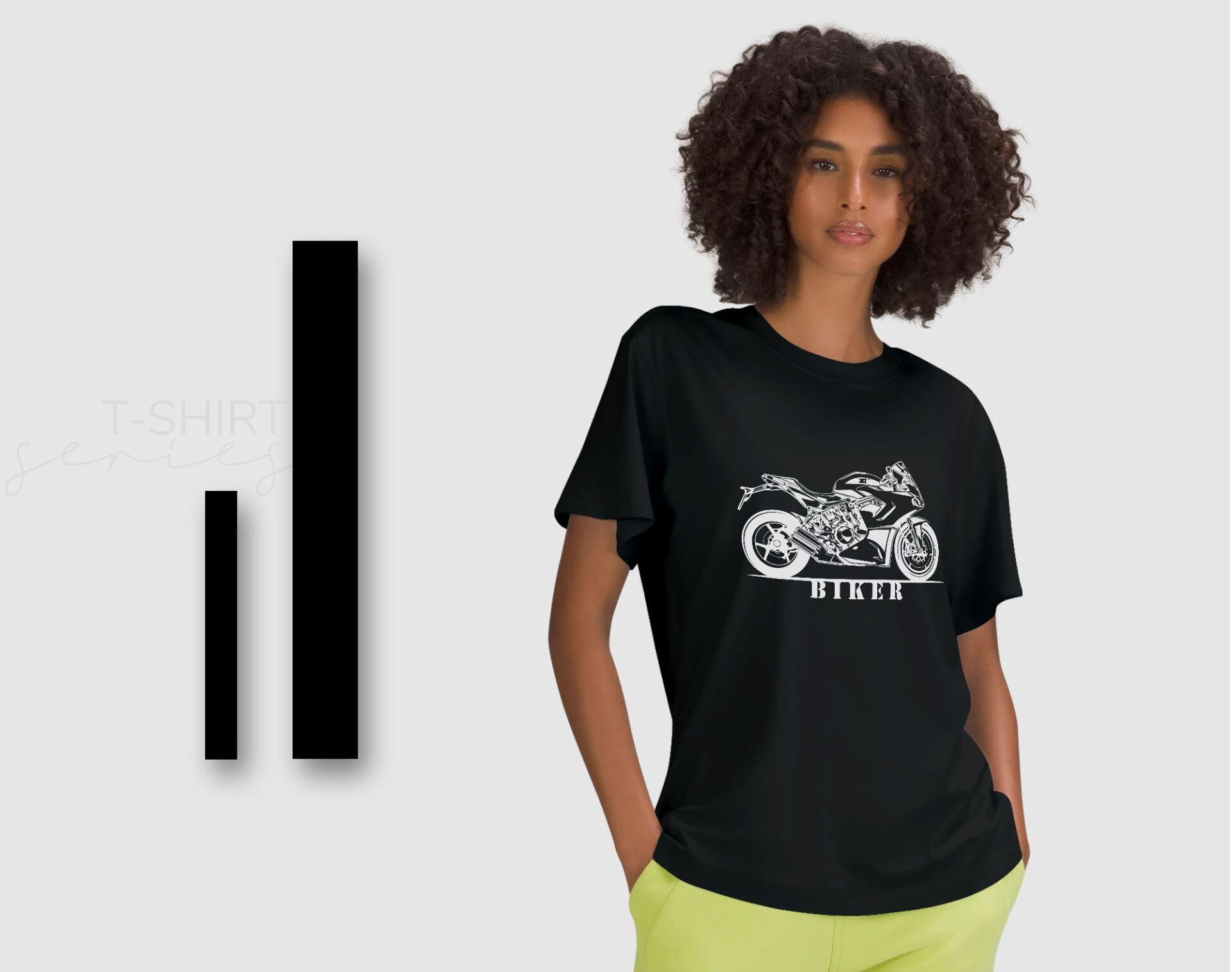BK Gift Motorsiklet Tasarımlı Kadın Siyah T-shirt -13, Arkadaşa Hediye, Doğum Günü Hediyesi, Sevgili Hediyesi