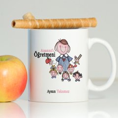 Kişiye Özel Mesleki Anasınıfı Öğretmeni Beyaz Kupa Bardak - 2