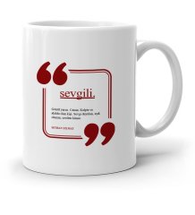 Kişiye Özel Sevgili Beyaz Kupa Bardak - 3