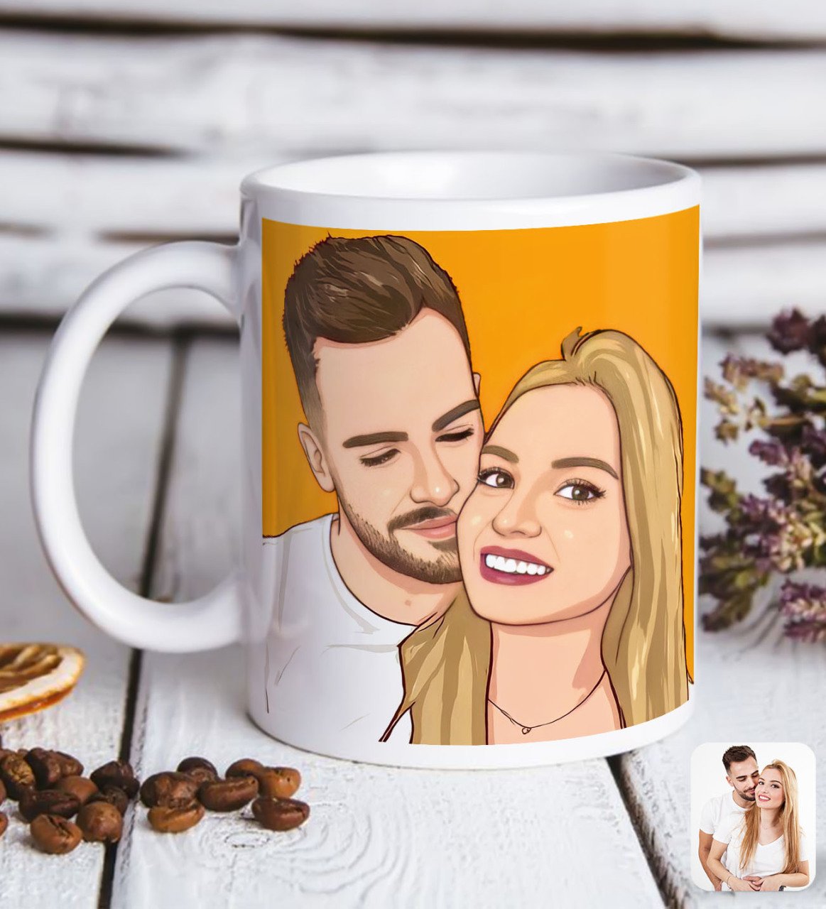 Kişiye Özel Çizgi Roman Karikatürlü Beyaz Kupa Bardak