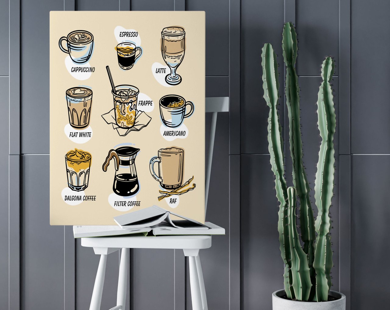 BK Home Coffee Tasarımlı Kanvas Tablo 50x70cm-23