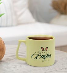 BK Gift Happy Easter Tasarımlı Pastel Sarı Middle Kupa Bardak, Arkadaşa Hediye, Ev Hediyesi, Paskalya Bayramı Hediyesi, Ofis Hediyesi-10