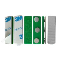 Arkası Yapışkanlı Üçlü Yeşil Yaka Mıknatısı