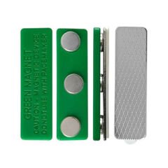 Arkası Yapışkanlı Üçlü Yeşil Yaka Mıknatısı
