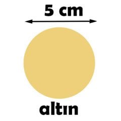Sublimasyon Madalya Göbeği 5 cm - Aynalı Altın