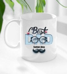 Kişiye Özel Babalar Günü Hediyesi Best Dad Tasarımlı Kupa Bardak-1