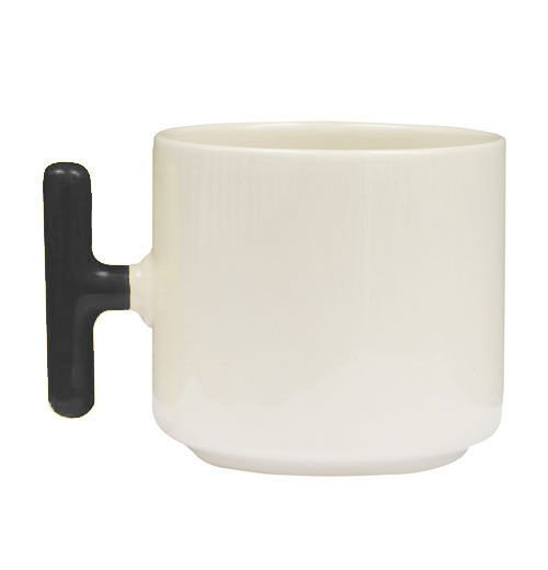 Sublimasyon Siyah Kulplu Seramik Latte Kupa - Kutulu