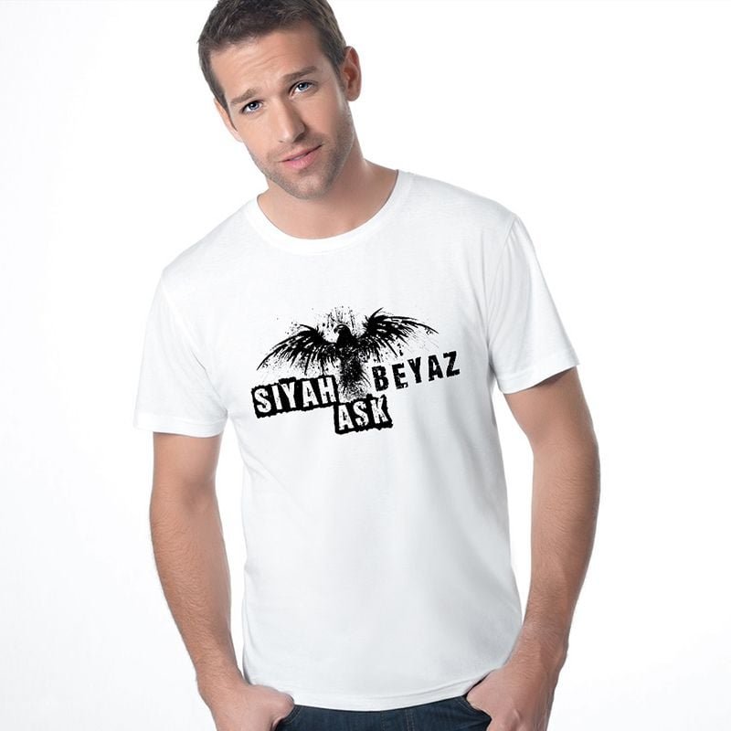 Kişiye Özel Erkek Tişört (Siyah Beyaz Temalı) 008