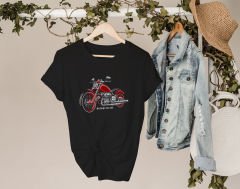 BK Gift Motorsiklet Tasarımlı Kadın Siyah T-shirt -14, Arkadaşa Hediye, Doğum Günü Hediyesi, Sevgili Hediyesi