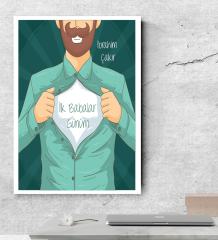 Kişiye Özel Babalar Günü Temalı Kanvas Tablo  50x70 Cm 18-662