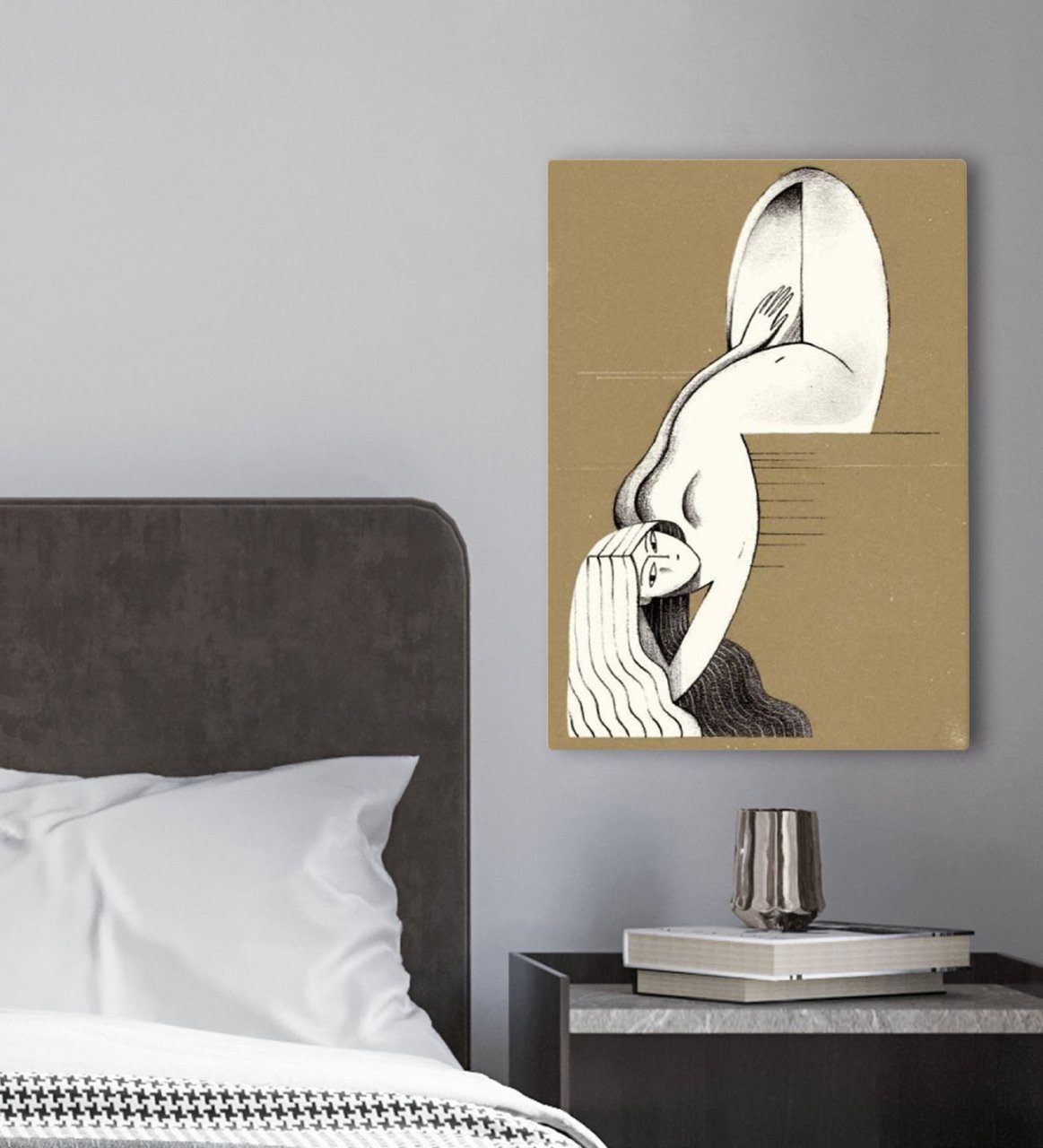 BK Gift Yatak Odası Konseptli Kanvas Tablo 30x50cm-117