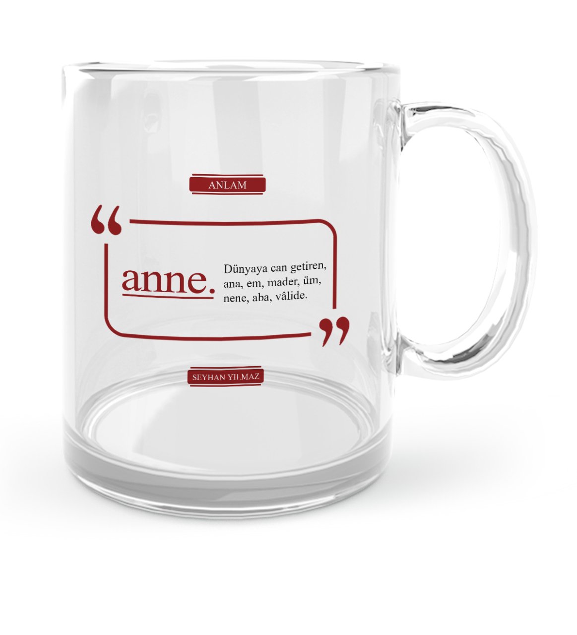 Kişiye Özel Anne Cam Kupa Bardak - 2-2