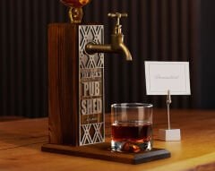 BK Gift Kişiye Özel Kabartma İsimli Musluklu Doğal Ahşap İçki Standı, Home Bar, Viski Çeşmesi, İçecek Dispenseri, Ahşap İçecek Çeşmesi-38