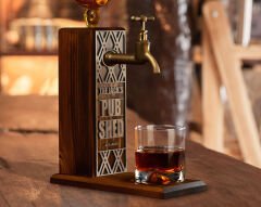 BK Gift Kişiye Özel Kabartma İsimli Musluklu Doğal Ahşap İçki Standı, Home Bar, Viski Çeşmesi, İçecek Dispenseri, Ahşap İçecek Çeşmesi-38