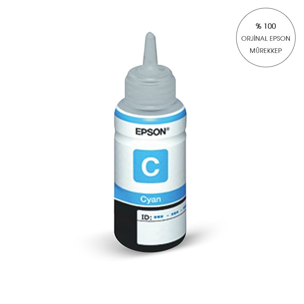 ORİJİNAL MAVİ Epson L800 / L810 / L850 / L1800 için ve 6 RENKLİ TÜM EPSON YAZICILAR İÇİN 70 ml.T6732 Mürekkep