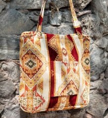 BK Gift El Yapımı Otantik Türk Kilim Omuz Çantası -3, Günlük, Kitap, Tablet, Plaj ve Seyahat Çantası