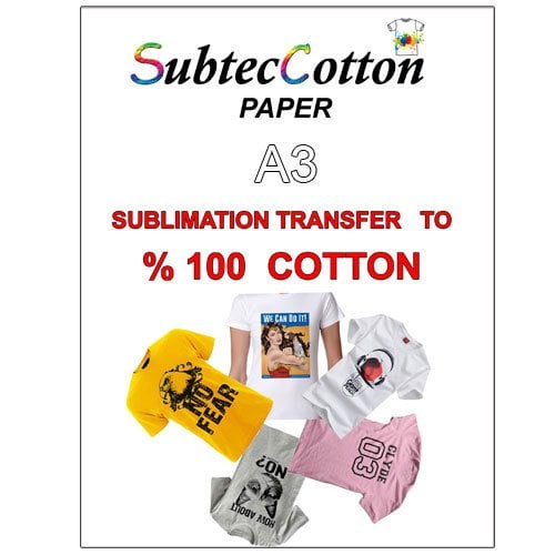 SubtecCotton Transfer Baskı Kağıdı (10 adet A3)