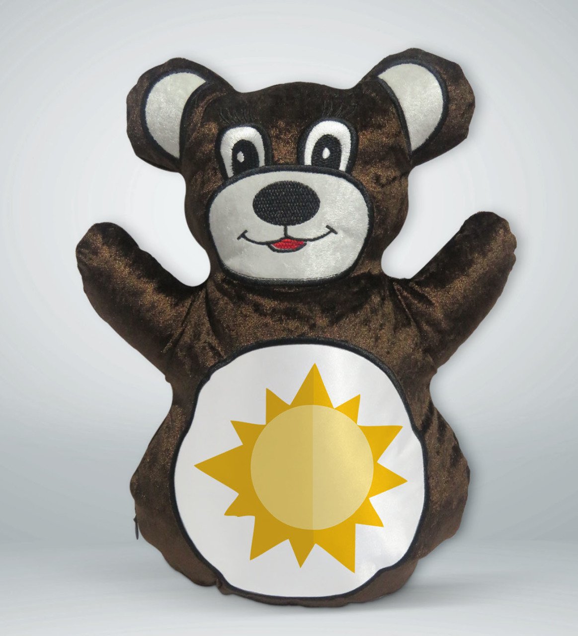 BK Gift Güneş Tasarımlı Kahverengi Ayıcık Yastık-1
