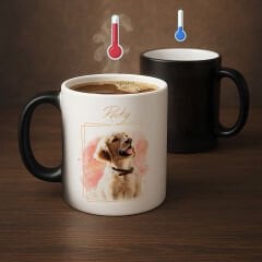 BK Gift Kişiye Özel Evcil Hayvan Karikatürlü Sihirli Kupa Bardak-5, Arkadaşa Hediye, Sevgiliye Hediye, Ev Hediyesi