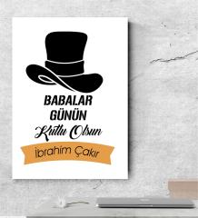 Kişiye Özel Babalar Günü Temalı Kanvas Tablo  50x70 Cm 24-668