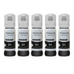 EPSON  EcoTank L1455 için5 Adet Siyah Photoink Mürekkep
