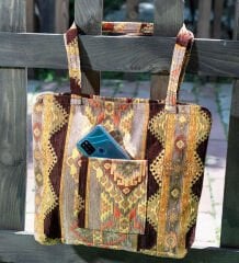 BK Gift El Yapımı Otantik Türk Kilim Omuz Çantası -6, Günlük, Kitap, Tablet, Plaj ve Seyahat Çantası