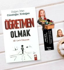 Kişiye Özel Kadın Öğretmen Karikatürlü Ahşap Kitap Ayracı Ve Öğretmen Olmak Kitabı Hediye Seti-4