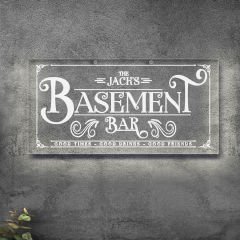 BK Gift Kişiye Özel İsimli Akrilik Bar Tabelası(38x19cm)-40, Home Bar Tabela, Duvar Dekoru