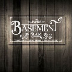 BK Gift Kişiye Özel İsimli Akrilik Bar Tabelası(38x19cm)-40, Home Bar Tabela, Duvar Dekoru