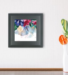 BK Gift Yapraklar Tasarımlı Ahşap Çerçeveli Taş Duvar Dekoru-6
