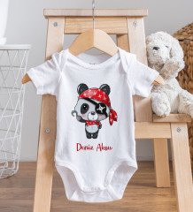 BK Kids Kişiye Özel Fotoğraflı Bebek Yastık ve Bebek Body Zıbın Hediye Seti - Model 31