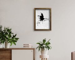 BK Home Atatürk Tasarımlı Doğal Masif Ahşap Çerçeveli Tablo 45x65cm-47