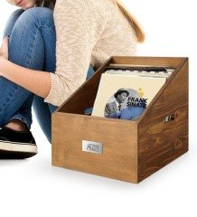 Kişiye Özel Retro Ahşap Plak Kutusu