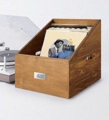 Kişiye Özel Retro Ahşap Plak Kutusu