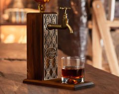 BK Gift Kişiye Özel Kabartma İsimli Musluklu Ahşap İçki Standı, Viski Çeşmesi, Doğum Günü Hediyesi, Ev Hediyesi, İçecek Dispenseri-45